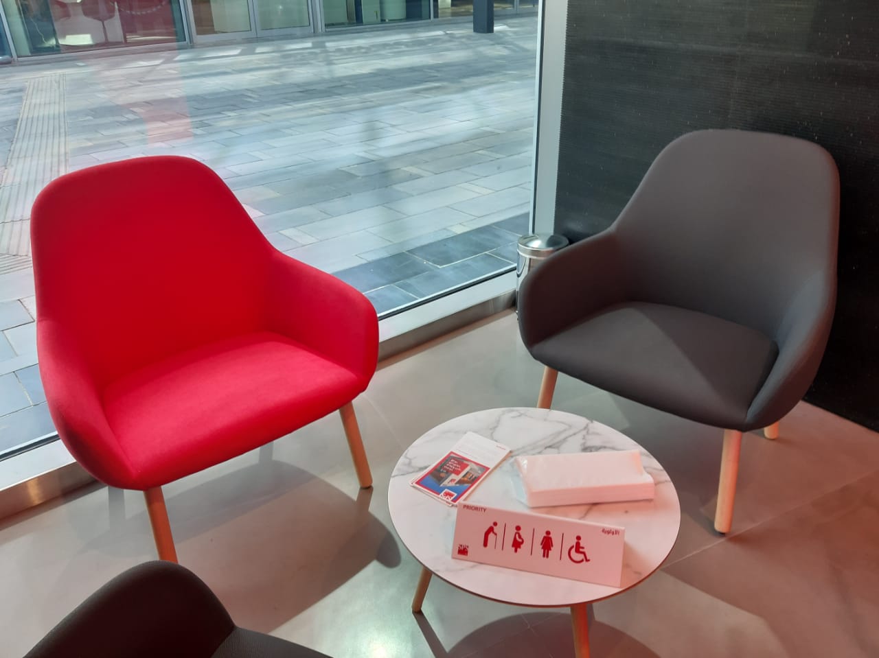 Armchairs and coffetable of sps offices