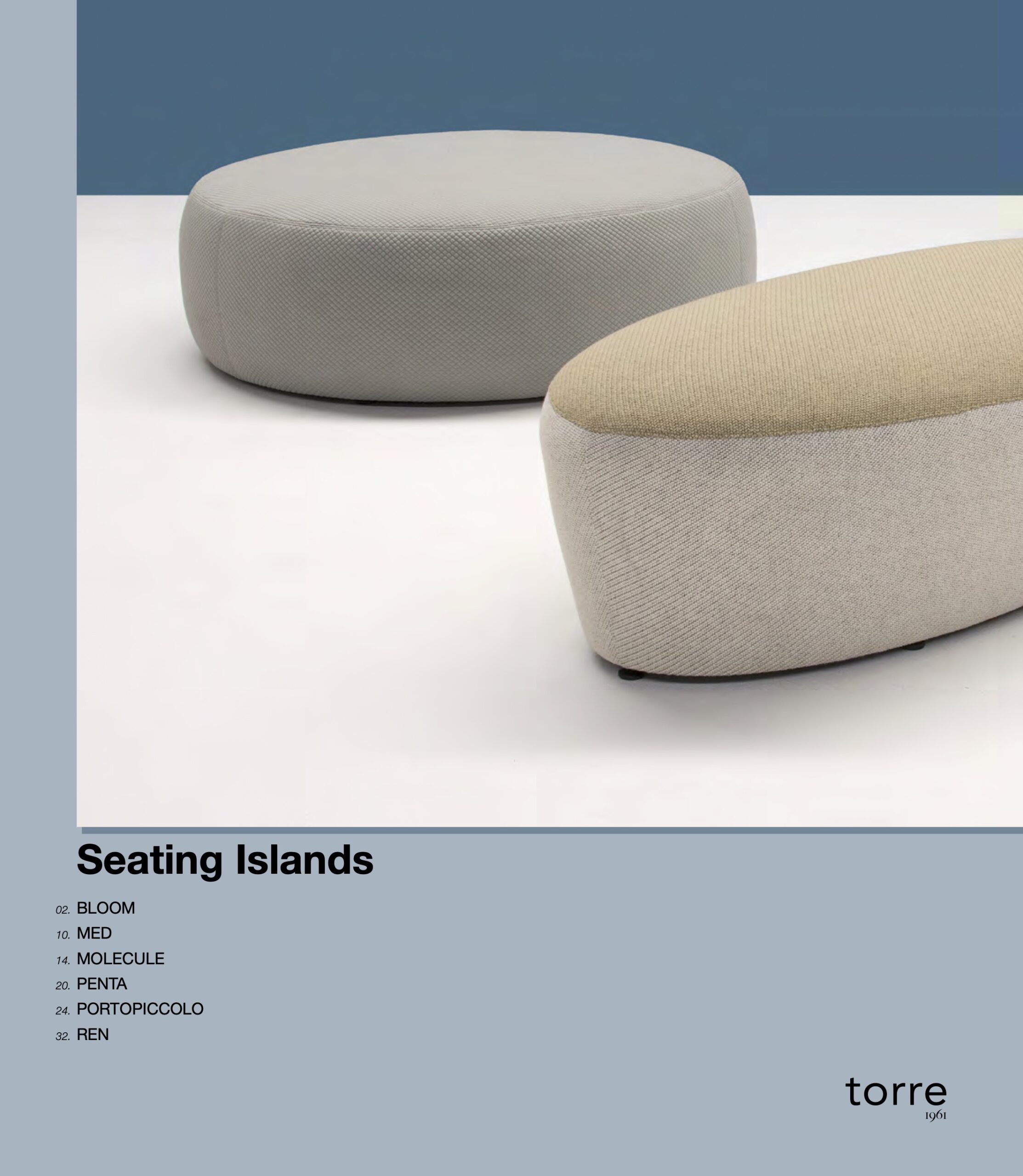 Seating island catalog cover by Torre 1961
