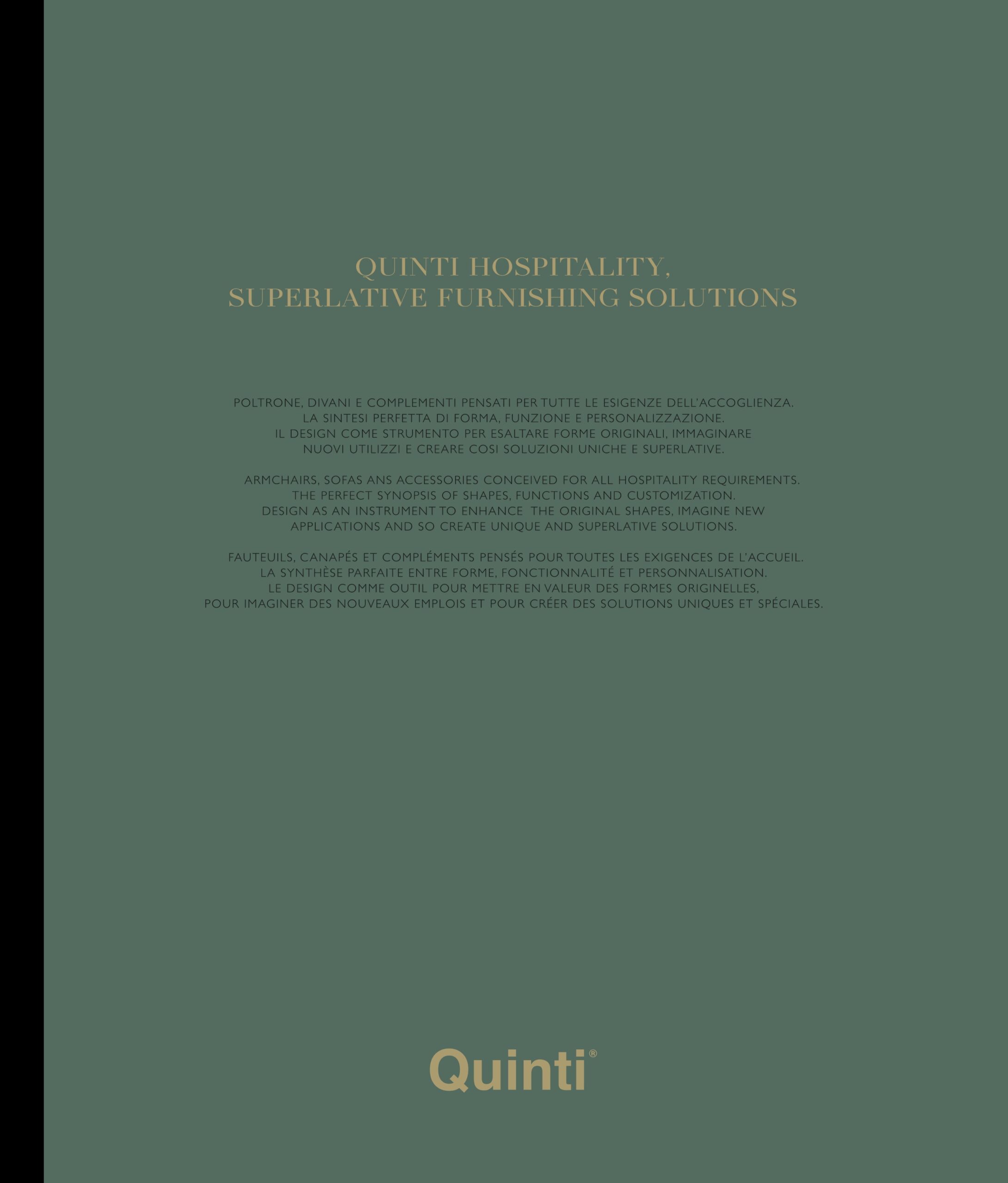 Quinti "Hospitality 2020" Catalog Cover